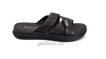 Papuci mmm maro barbati-piele naturala galliani.ro