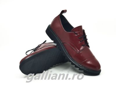 Pantofi -Bertine Leather-casual-dama-piele naturala-dc-talpex-12-bordo